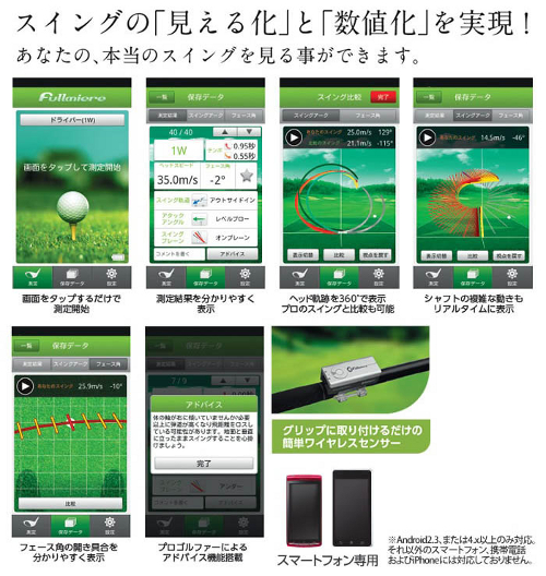スマホでゴルフレッスン！】フルミエル 3Dスイングセンサー Android用
